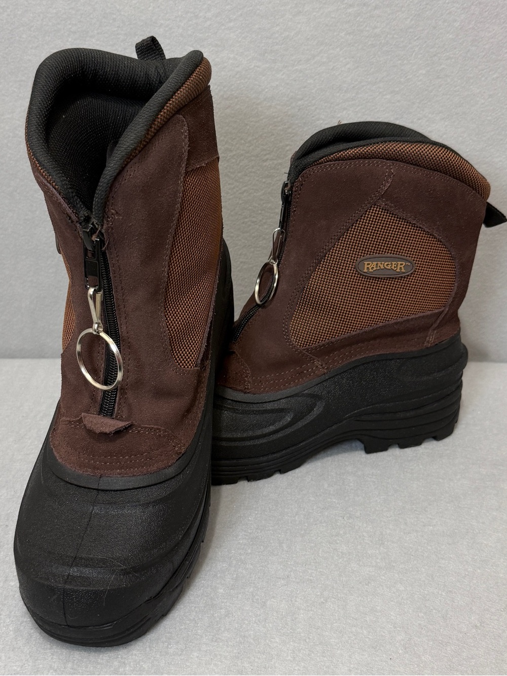 Ranger Flintlock III Men’s Winter Boots Size 12 Brown Insulated Waterproof Zip